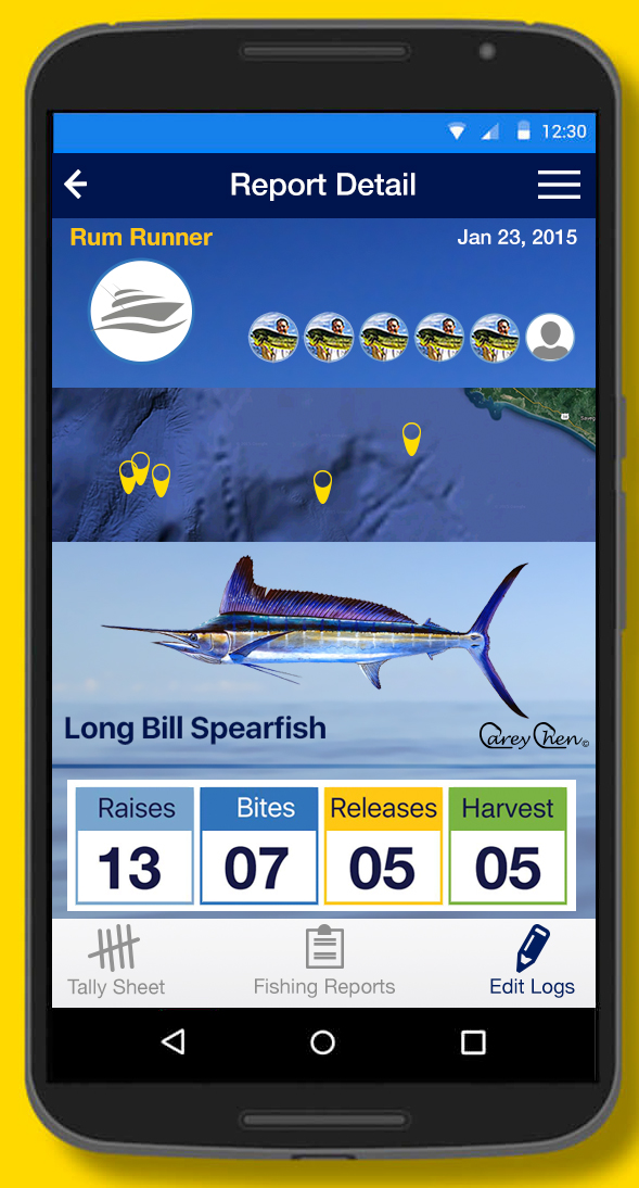material design android sportfishing fish Mobile app