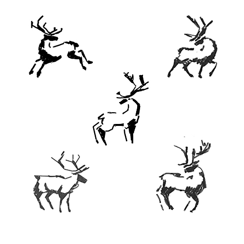 reindeer logo Patterns Pictogramms study