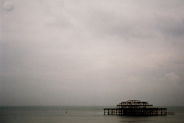 Brighton Pier burnt shell times connection sea grey dismay SKY turf Surf she stood here headlights