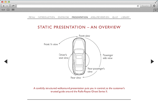 Rolls-Royce Ghost elearning on Behance