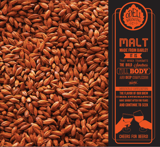 O'Dell brewery greeting cards type hops malt wheat