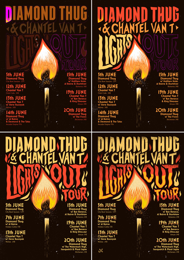 gig poster band poster Tour Poster poster fire custom type