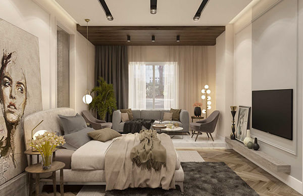 Neo classic Master bedroom on Behance