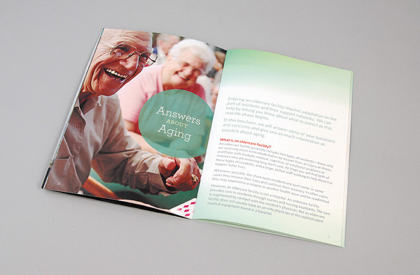 logo Stationery business card brochure web site Direct mail nursing home healthcare rehabilitation center elder care