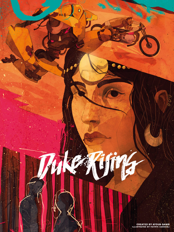 Duke Rising  Ayoub Qanir Patryk Hardziej sci-fi  fantasy  poster  illustrations  Character Design