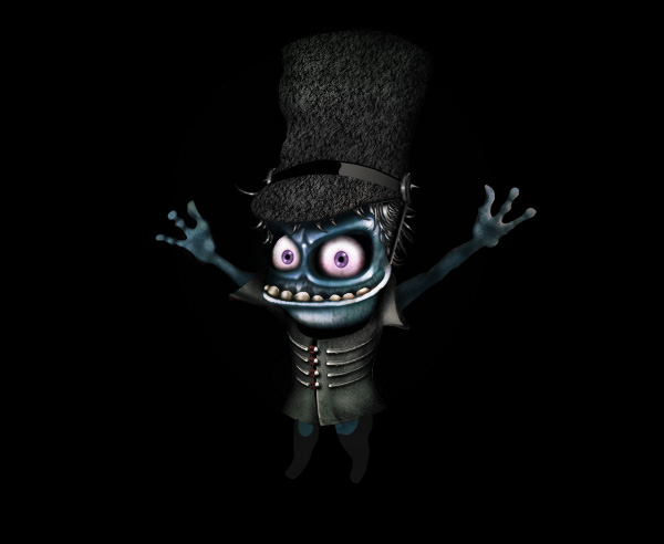 3d animation flash design fantasy Tim Burton Character monster Circus microsite Website Design