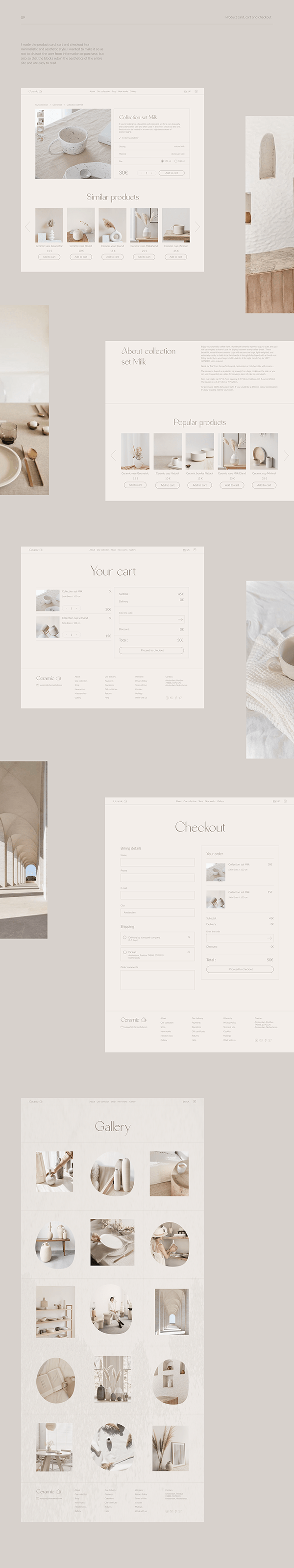 E-COMMERCE/ Ceramic store website design ui/ux design