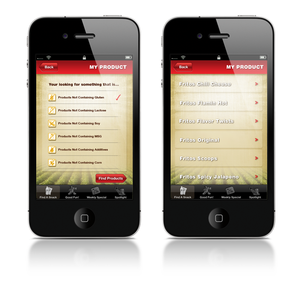 Frito Lay iphone app application