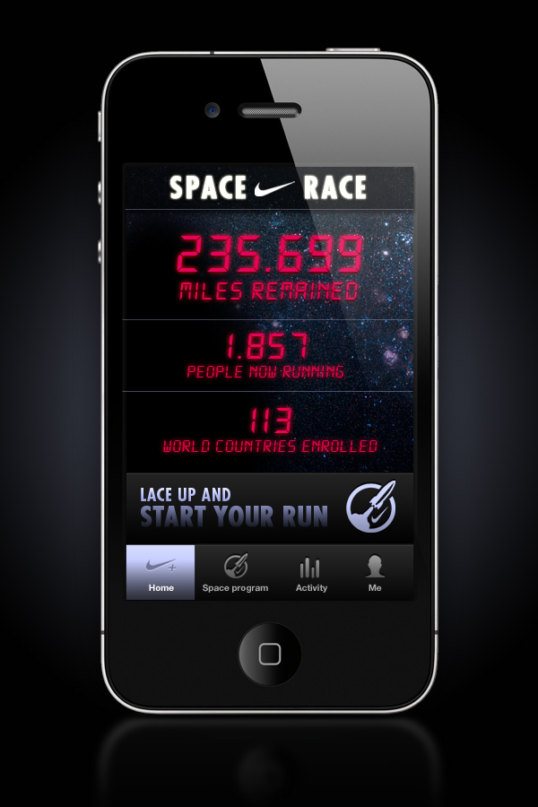 Nike  Run  running  space  race  nike+  Plus  program  kennedy  nasa iphone  app