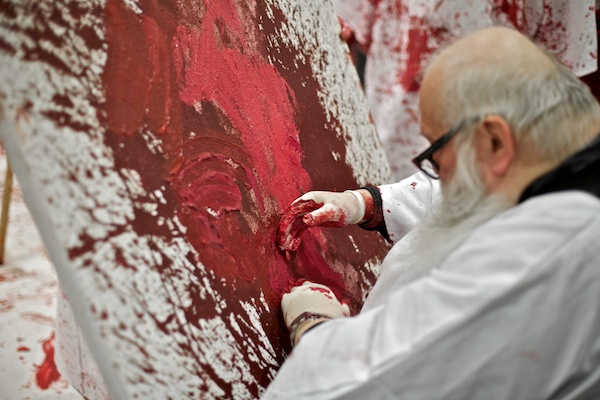 HERMANN nitsch actionism viennese color red dipinto pittura arte art stefano moscardini Fotografia actionist malaktion 64