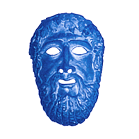 blue gin greek klein blue mythology gin label greek gods label design mask Packaging