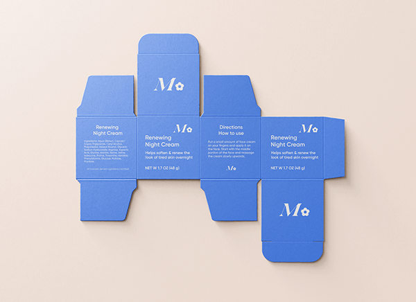 Monique skincare — Logo, packaging design
