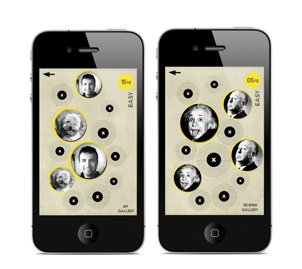 user interface design iphone  Play game app apps