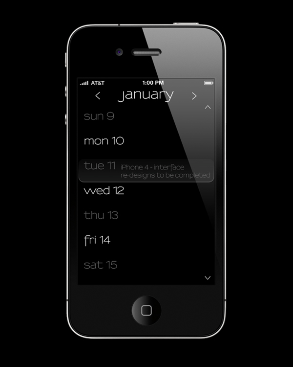 iphone apple iphone4 Iphone 4 Interface apatel314 re-design