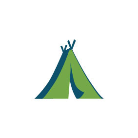 camping bungalows logo Nature eco friendly