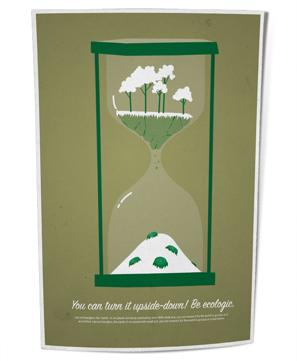 ecologic Deforestation hourglass Ecology ecological Global warming ozone hole pollution mupi Outdoor tshirt