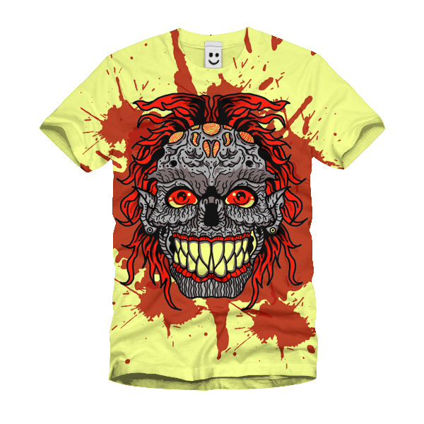 clown t-shirt madness smile Scary
