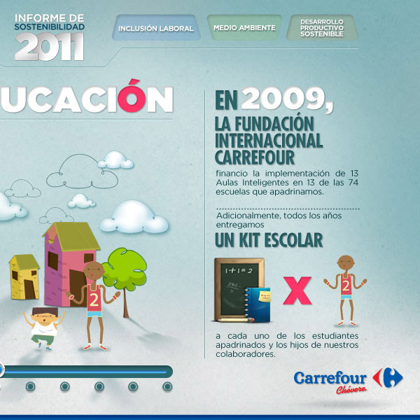 Multimedia   web environment Carrefour