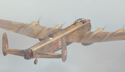 Lancaster ww2 bomber route flak SKY