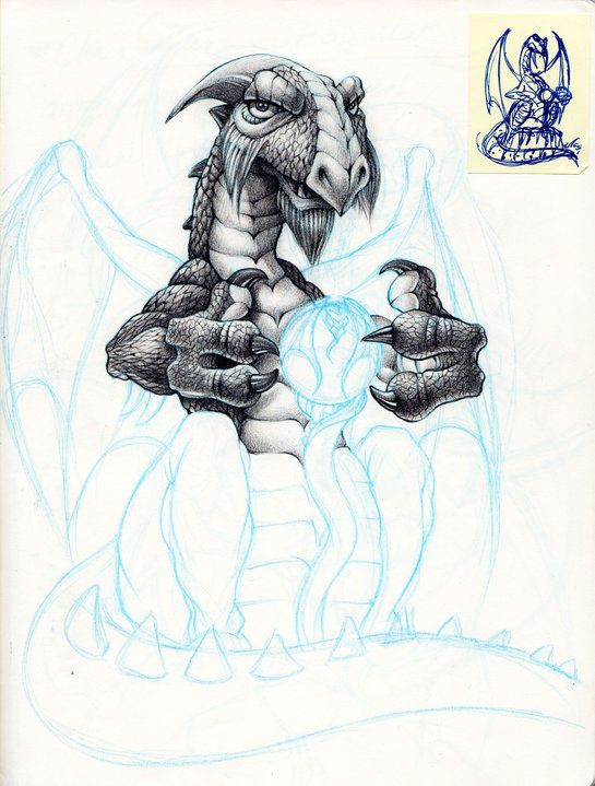 fantasy  dragons pencil sketches monsters cartoon Character digital dragons