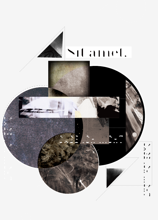 spoken visual layer mineral Erz collage