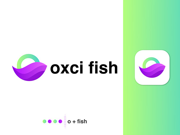 oxci fish, Abstract Logo, O Letter, Fish