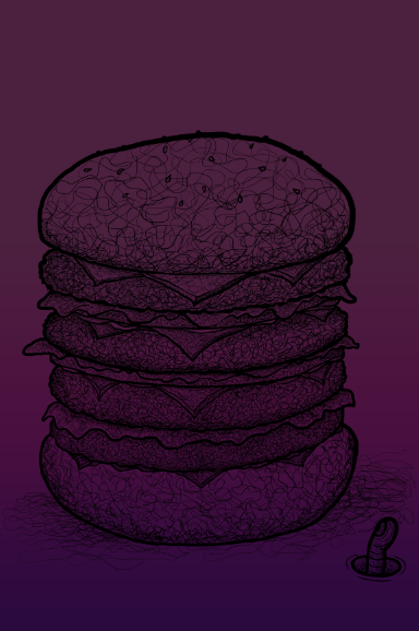 burger illustrations danielendo endo rock rockers history purple art medellin bread meat e4c punk pop