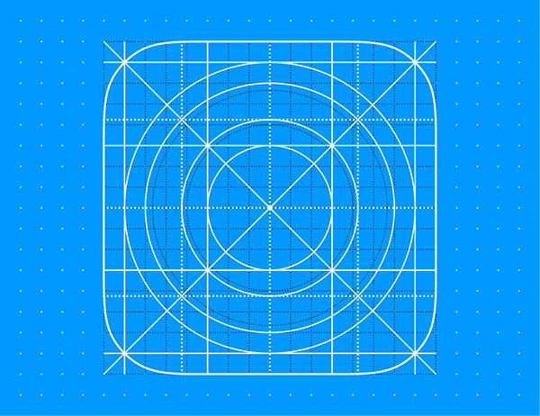 FREE Template iOS 12 Icon Grid EPS8 vector illustration