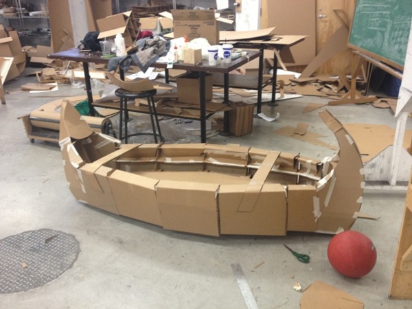 boat carboard boat