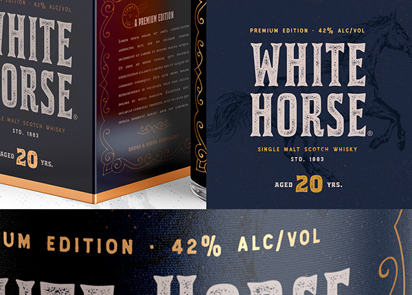 White Horse – Premium whisky label