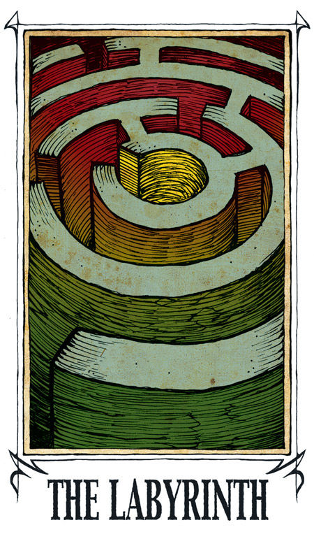 Volvo Tarot Cards cards illustratios the storm The Lovers The Labyrinth The future the snake The Journey