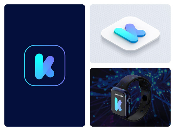 Modern k letter logo - app icon