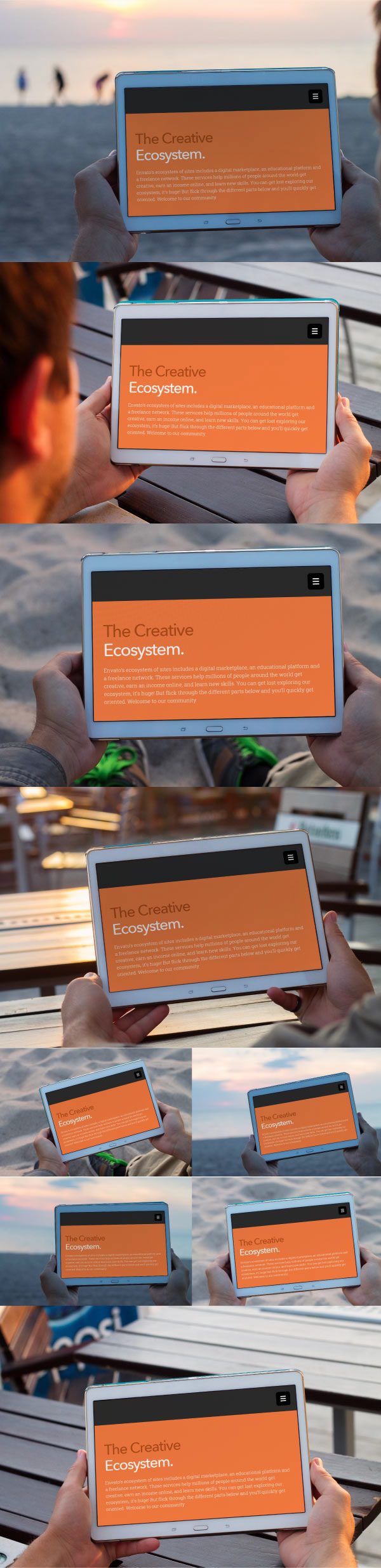 app beach design Display galaxy holidays horizontal Landscape mobile mock Mockup mockups Outdoor people photo