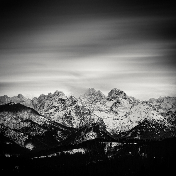 mac oller fine art Tatra Mountains  square black & white b&w black and white fine art photography Landscape