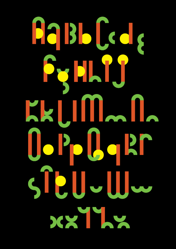 lettering modular font Bossa Nova poster posters Typeface