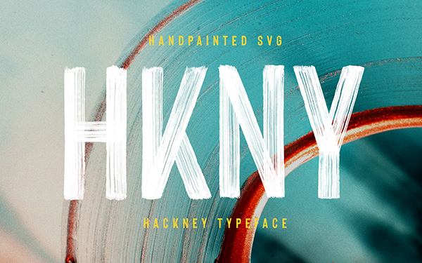 Hackney Hand-painted SVG Font (Free download)