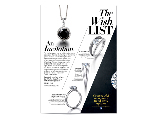 diamond  talk brochure Jewellery product editorial