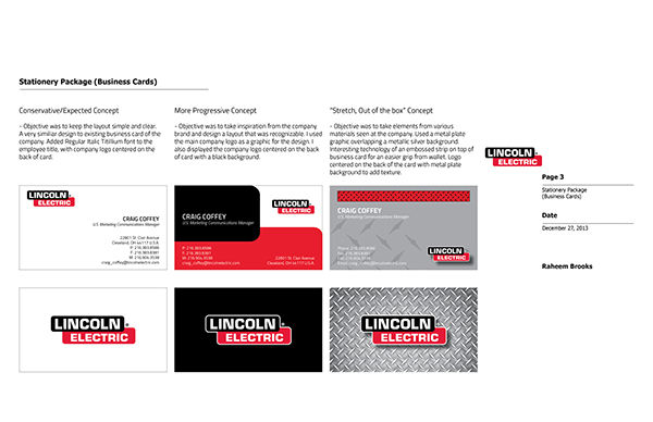 Lincoln Electric Rebranding Assignment on Behance