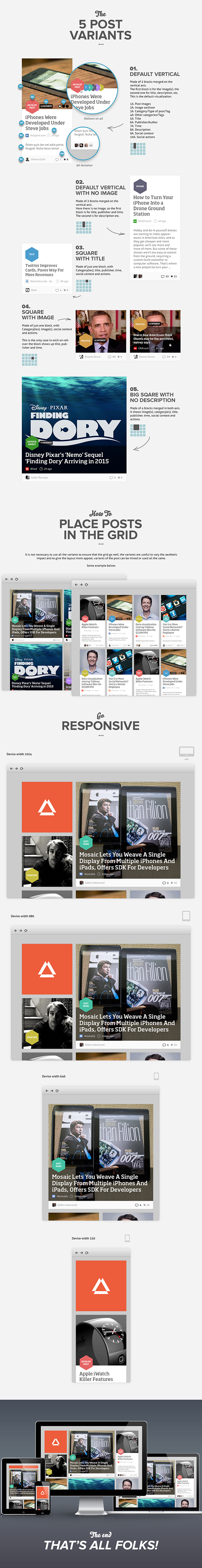 feed  news feed colorfull colors Blog magazine grid regular grid Responsive Startup UI ux user interface user experience news