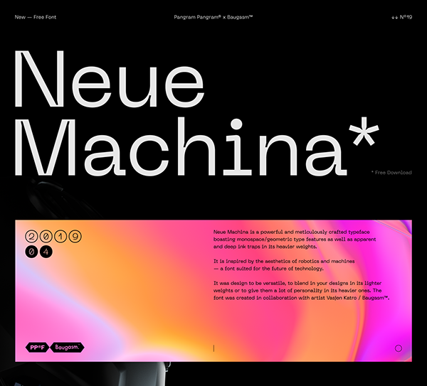 Neue Machina — Free Typeface