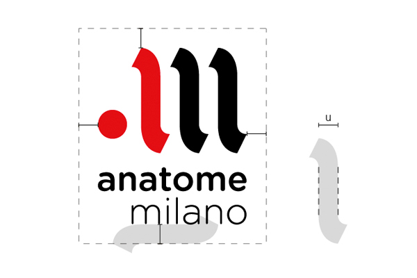 anatome brand manual communication design graphic logo marchio milano polimi politecnico immagine coordinata davide de rossi