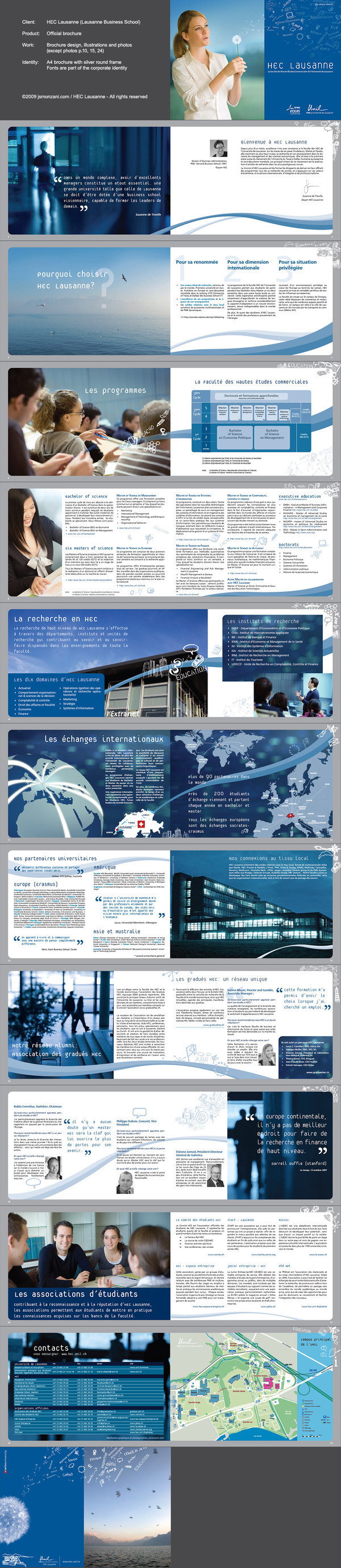 Lausanne business school University brochure print commercial