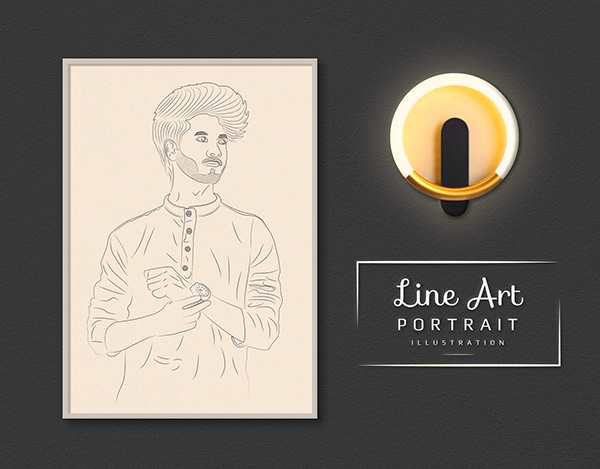 Line Art Portrait Illustration