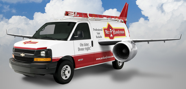 Mr. Handyman My Handyman franchise Print Advertisements advertisements national On time Done right convention