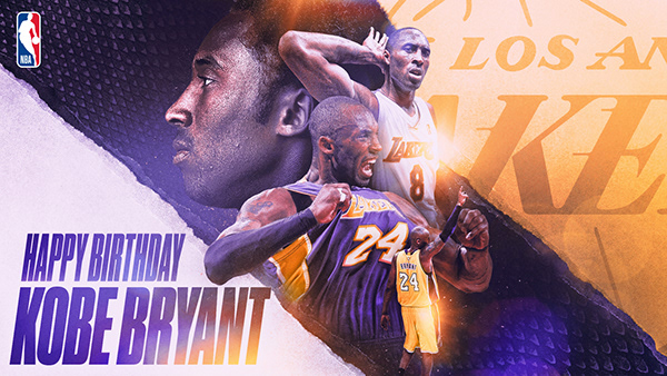 Kobe Bryant 40th Birthday | Official NBA Artwork