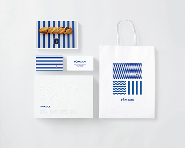 print business card postcard identity logo brand Food  striped marine minimal Minimalism