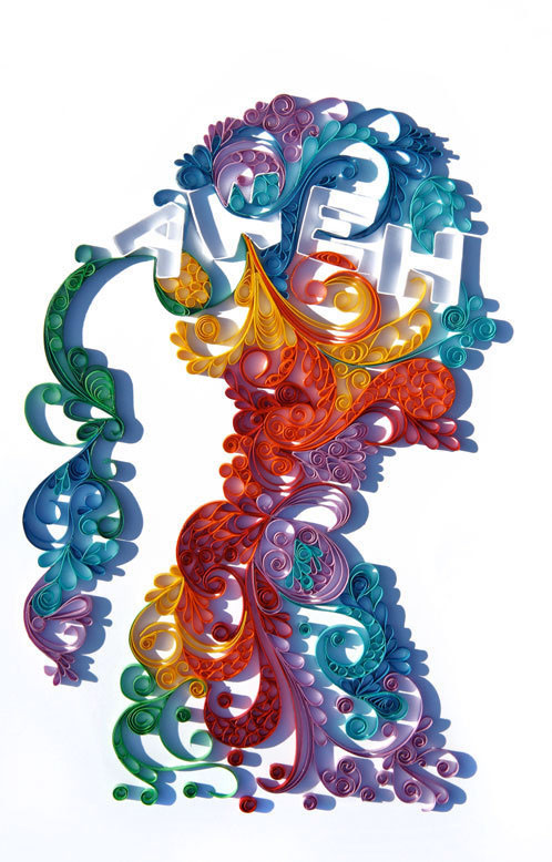 quilling craft Colourful  3d design