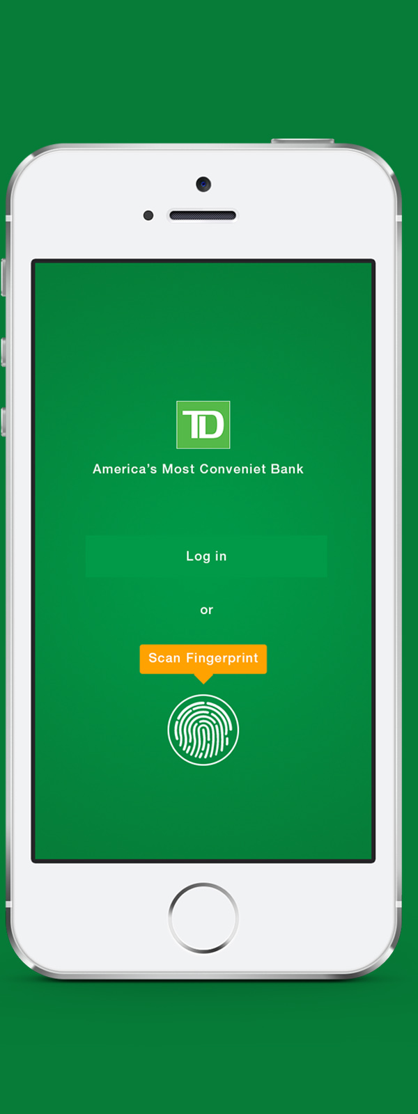 Bank app td bank clean Interface UI user interface bank app  Mobile Deposit interface design