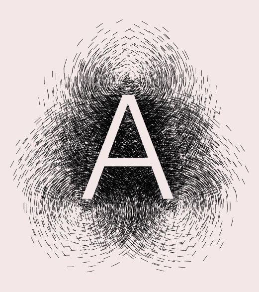 font type typo aimant Magnetic iron fer lines