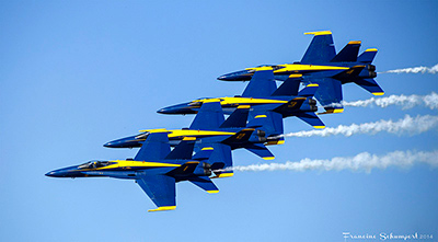 The Blue Angels Naval Air Show jets Air Show action photography Fat Albert diamond formation A Smokin' Curve